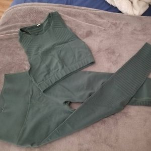 Fabletics SculptKnit Bra and Leggings Set
